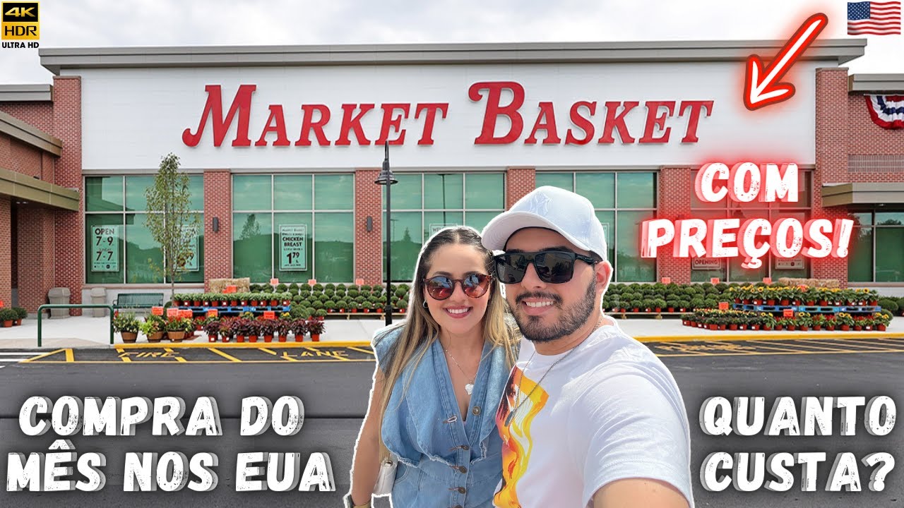 SUPERMERCADO NOS ESTADOS UNIDOS 🇺🇲 QUANTO CUSTA UMA COMPRA COMPLETA ? 🇺🇲 MARKET BASKET MASSACHUSETTS