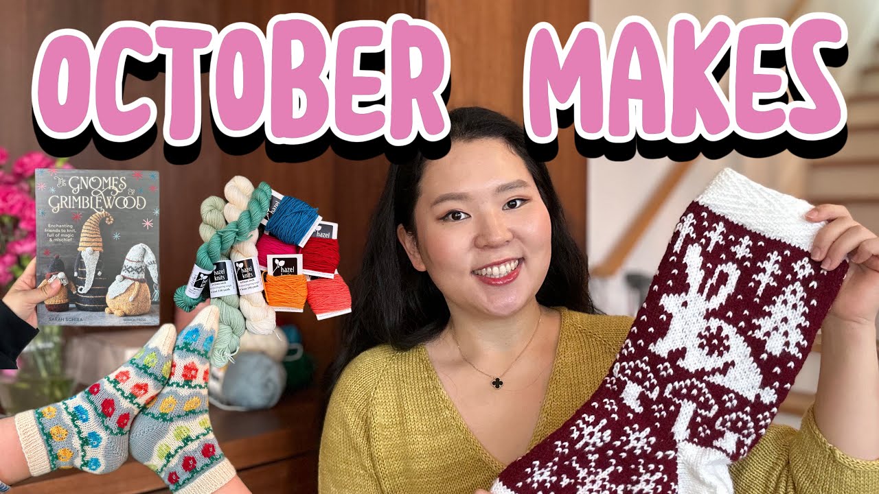 ANdmadeco Ep. 5 - October Makes | Trim the Tree Socks, Christmas Stockings | Knitting Podcast