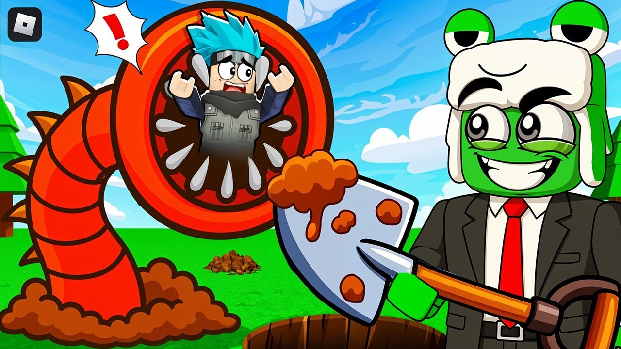 روبلوكس: دودة الرمال العملاقة بلعت صديقي قدامي!! 😱🎮