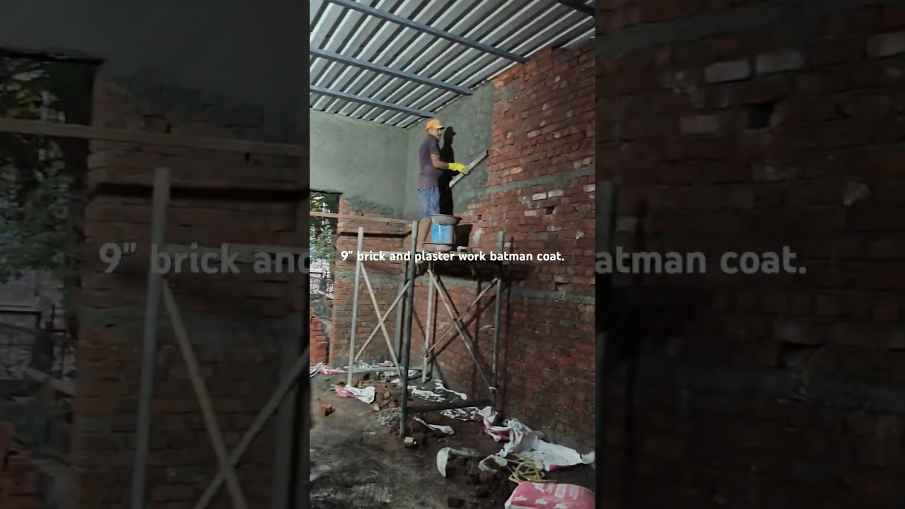 Batmeantan coat brick and plaster work# civil engineering.vile parle site#construvtion.