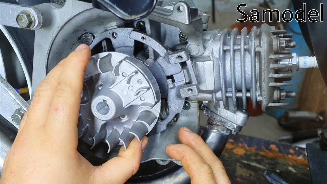 #16 Yamaha Jog - first start - STIHL chainsaw ignition on a scooter