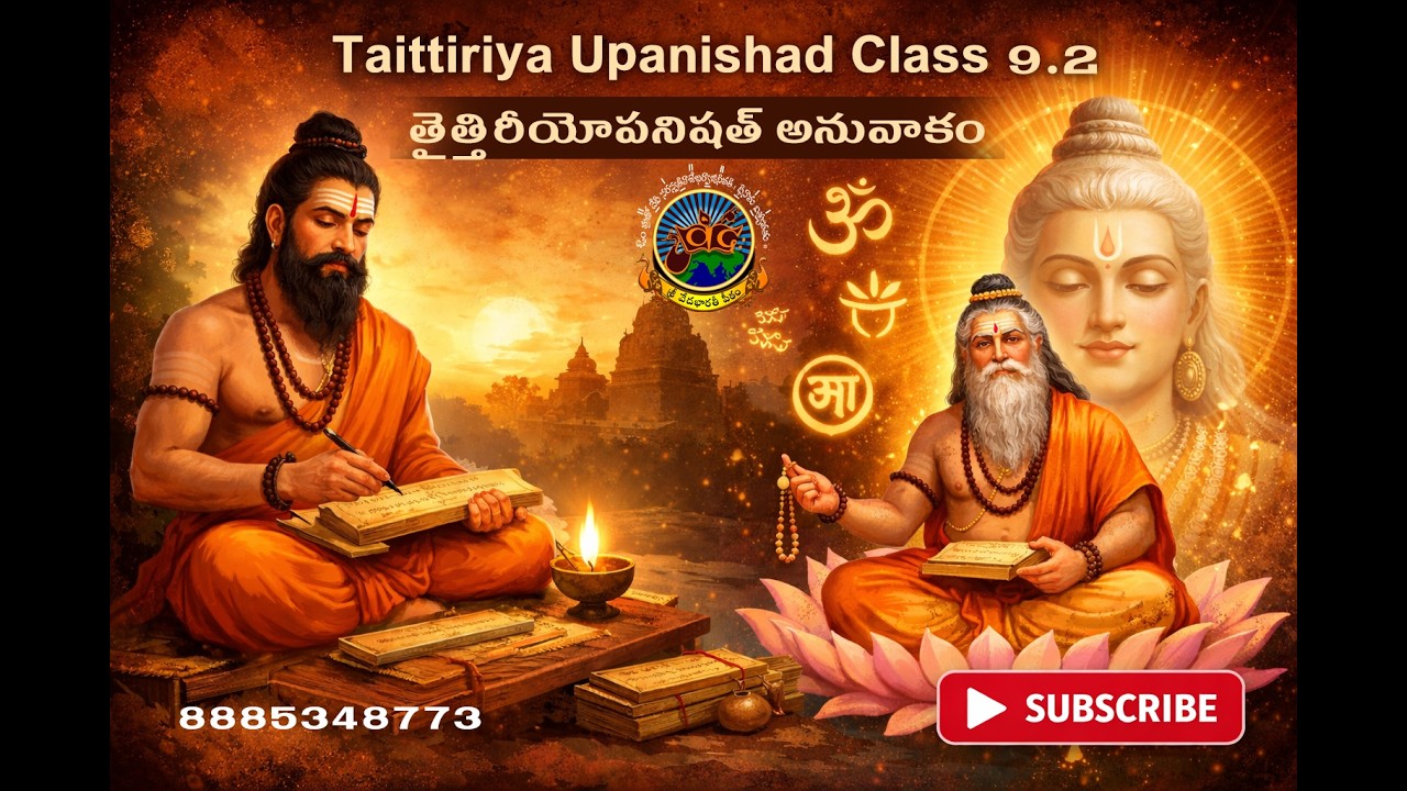 Taittiriya Upanishad Class 9.2 | తైత్తిరీయోపనిషత్ అనువాకం #upanishad #Taittiriya