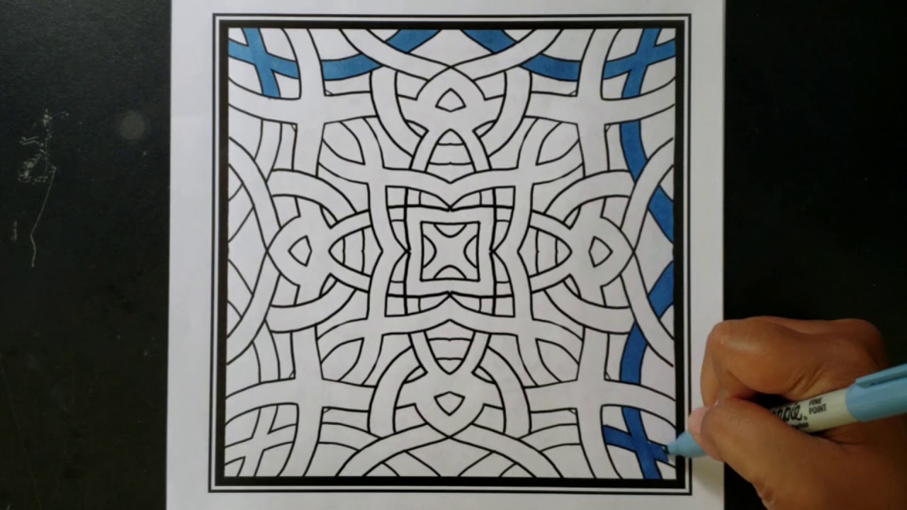 Time Lapse Stress Relief Coloring Page Design #35