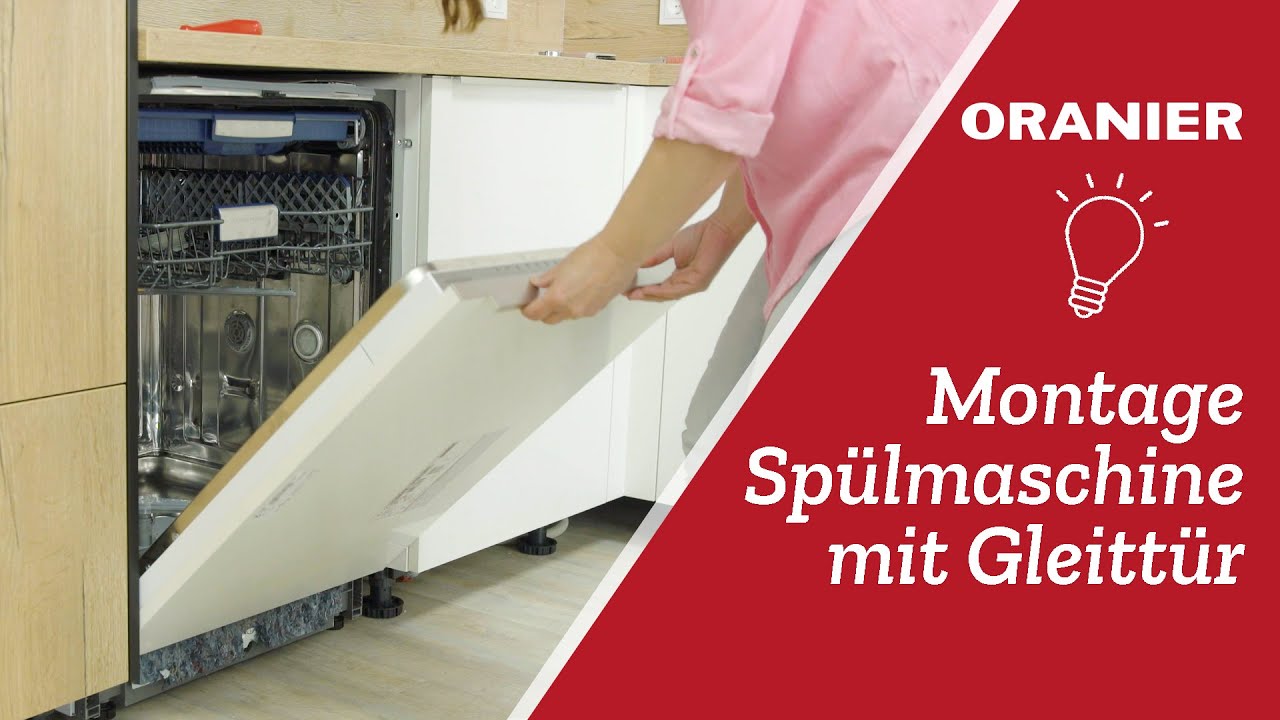 Simpler Einbau der Sp&uuml;lmaschine mit Gleitt&uuml;r
