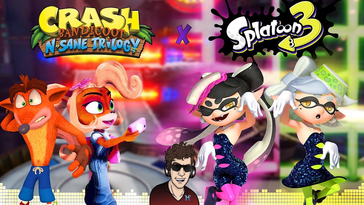 Futuristic City of Color 🌆🤖🦑 Crash 3 NST / Splatoon 3 MASHUP 🎶+ Bonus Round