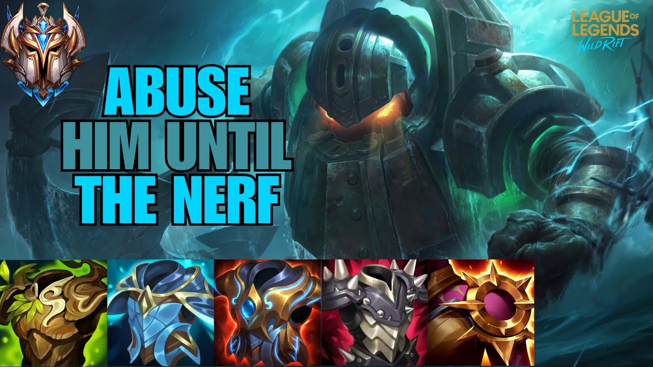 Wild Rift Nautilus Support Lane Gameplay in Season 18 in GM elo by an ex-Challenger 