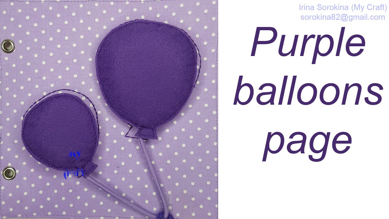 Felt balloons quiet book page / Страница развивающей книги 