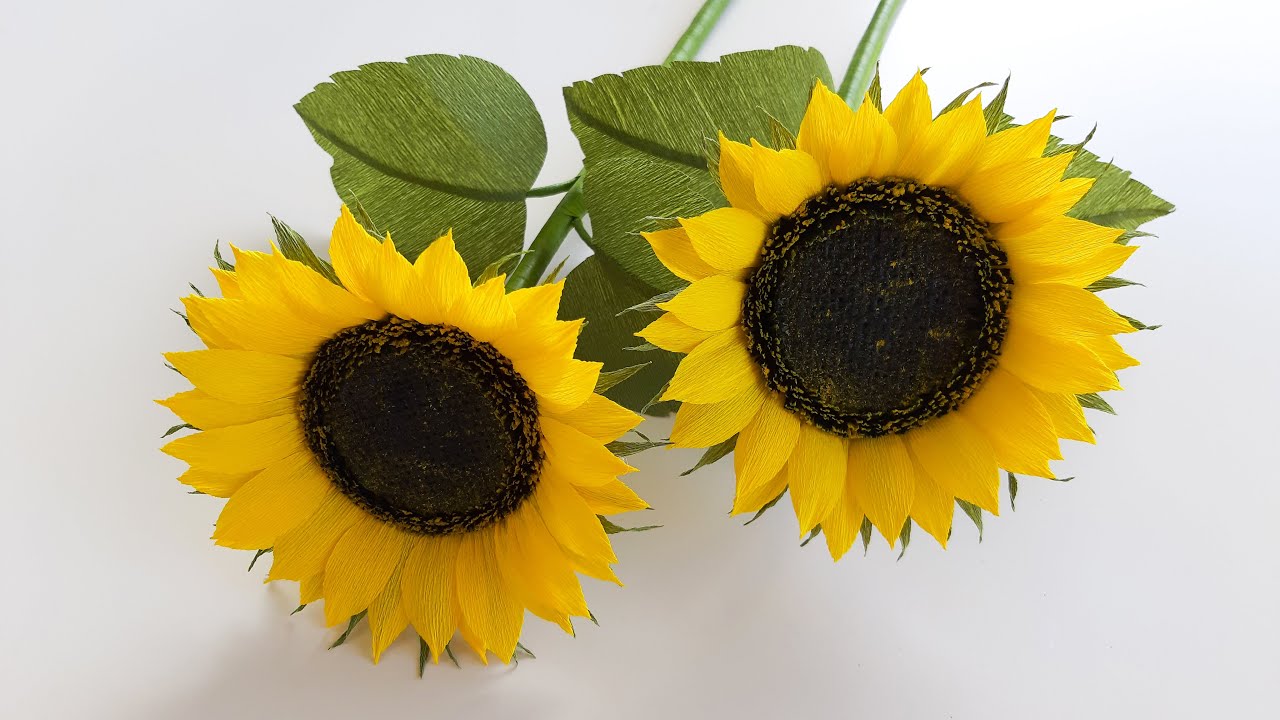How To Make Sunflower Paper Flower / Paper Flower / Góc nhỏ Handmade