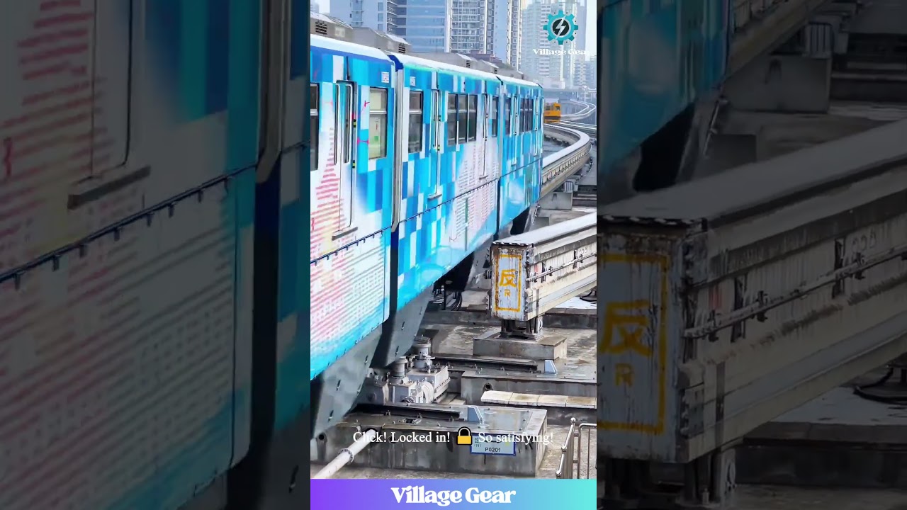 Real-Life Train Puzzle! 🧩 This Monorail Track is a Transformer! #trains #coolstuff #cityscape