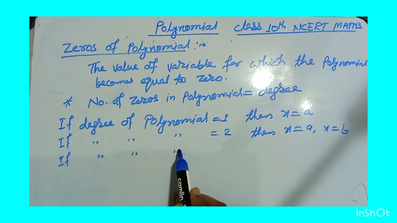 Polynomials ,Quadratic equations class 10th NCERT MATHS