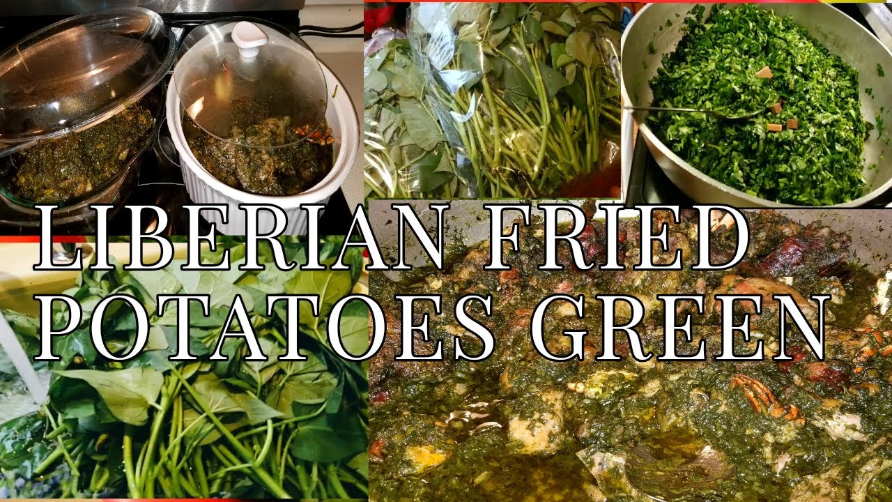 LIBERIAN FRIED POTATO GREENS