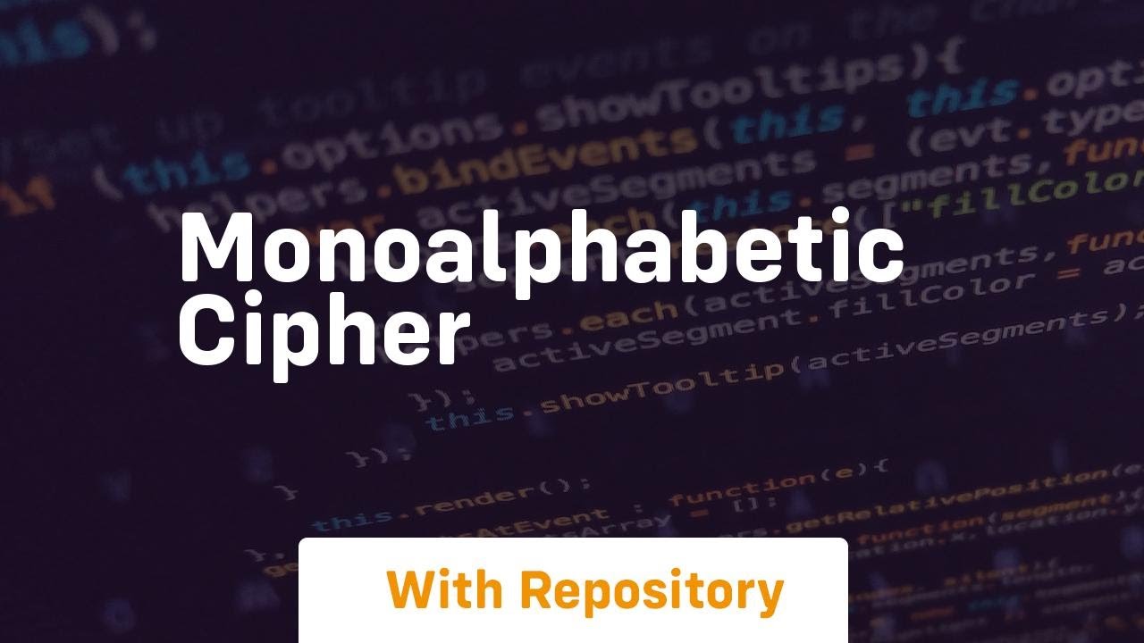 monoalphabetic cipher