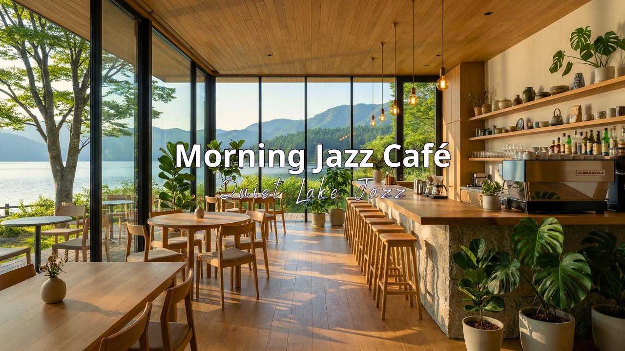 Lakeside Jazz Café with Morning Birds — Gentle Jazz Piano to Start Your Day