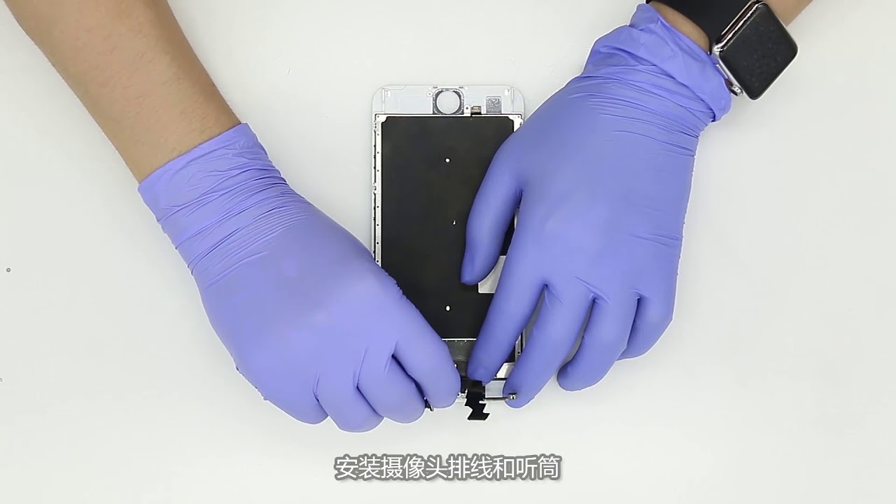 6sp苹果6splus换前置摄像头排线教程（iphone6splus）【超清】 -手机拆机维修