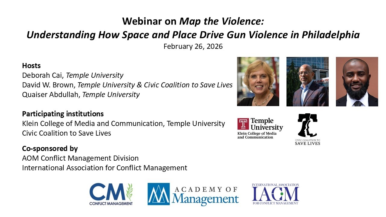 Webinar on Map the Violence: Understanding How Space and Place Drive Gun Violence in Philadelphia