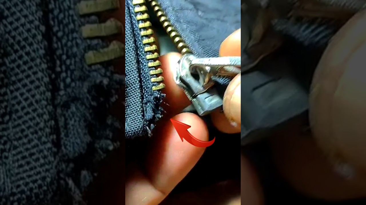 fix the broken zipper on your favorite jacket #shorts #feedshorts #shortvideo