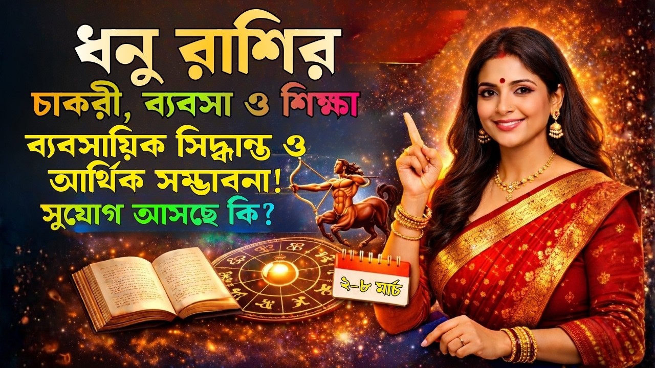 ধনু রাশি ২–৮ মার্চ ২০২৬ | শিক্ষা, চাকরী ও ব্যবসার সাপ্তাহিক রাশিফল | Sagittarius Weekly Horoscope