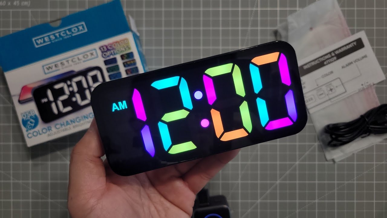 Westclox Color Changing Alarm Clock 
