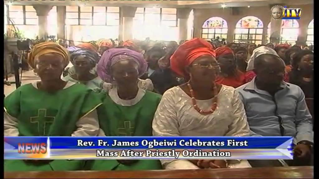 Rev. Fr. James Ogbeiwi celebrates for Mass after Priestly Ordination