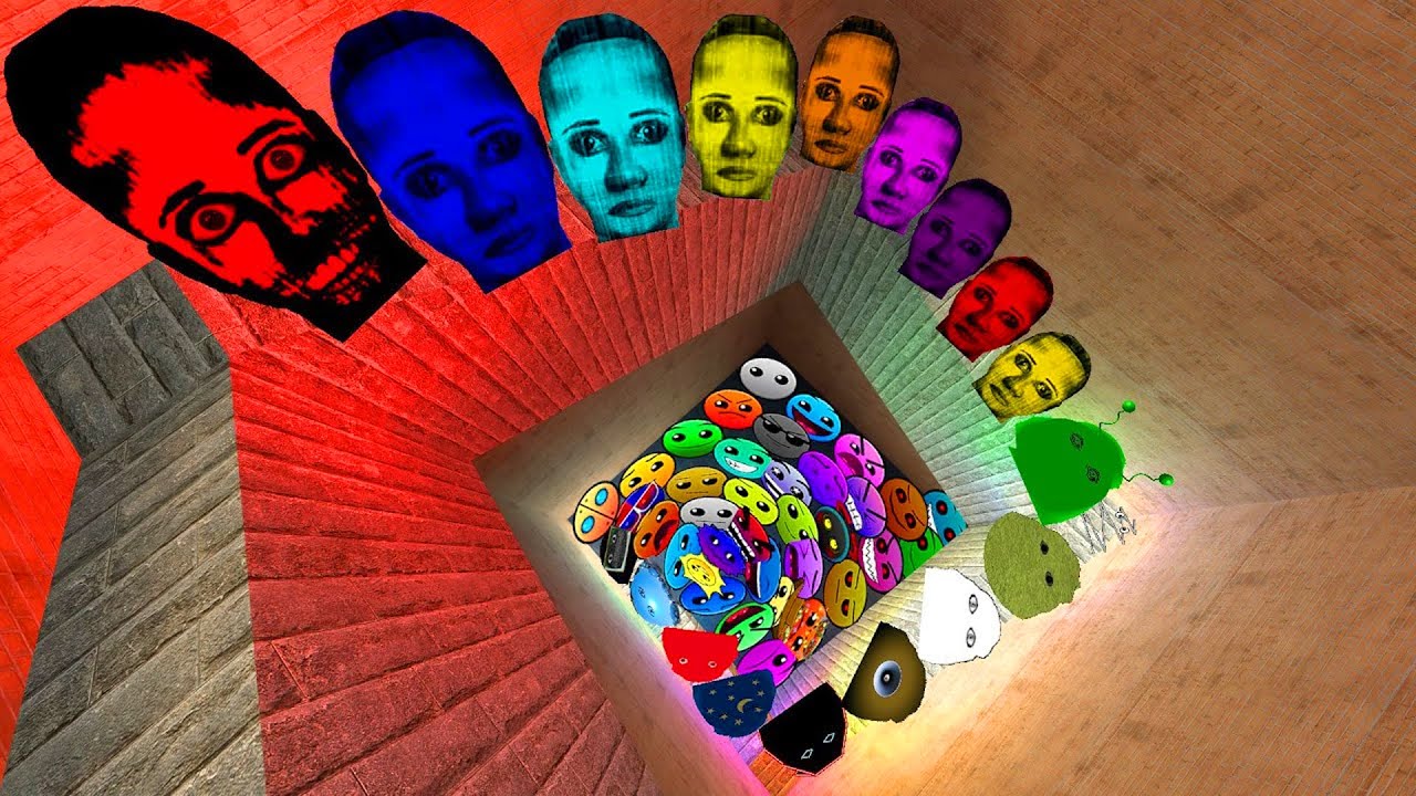 Selene Family and Angry Munci Family and Obunga Nextbot Lobotomy Dash Nextbots Chase me in Maze Gmod