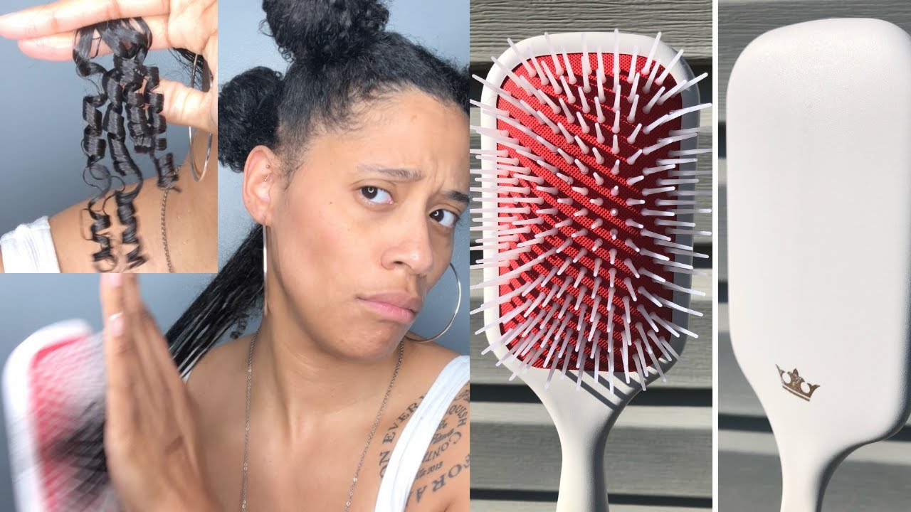 New White Denman Paddle Brush | Detangler or Curl Definer