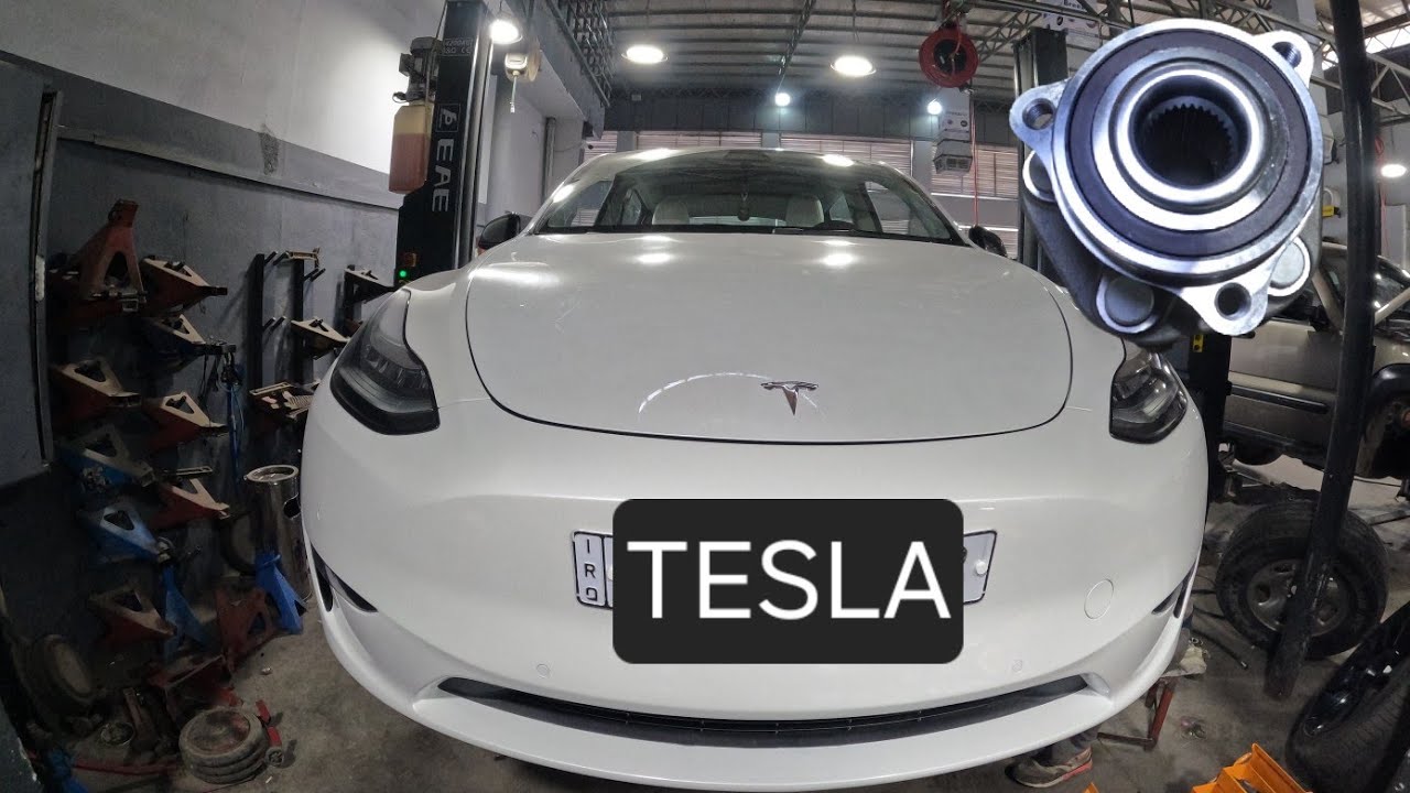 замена подшипника ступицы переднего колеса ... tesla