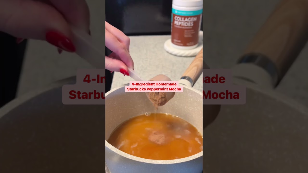 4-Ingredient Homemade Starbucks Peppermint Mocha