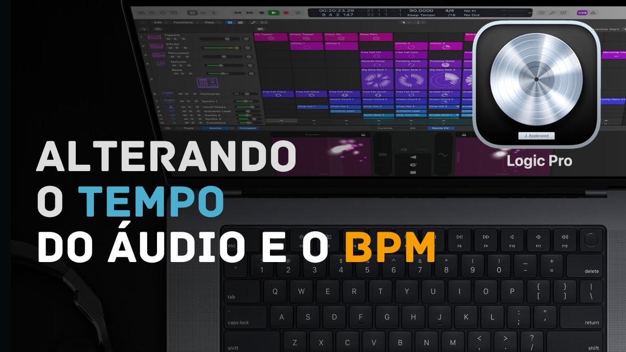 Alterar o tempo do áudio e do BPM.
