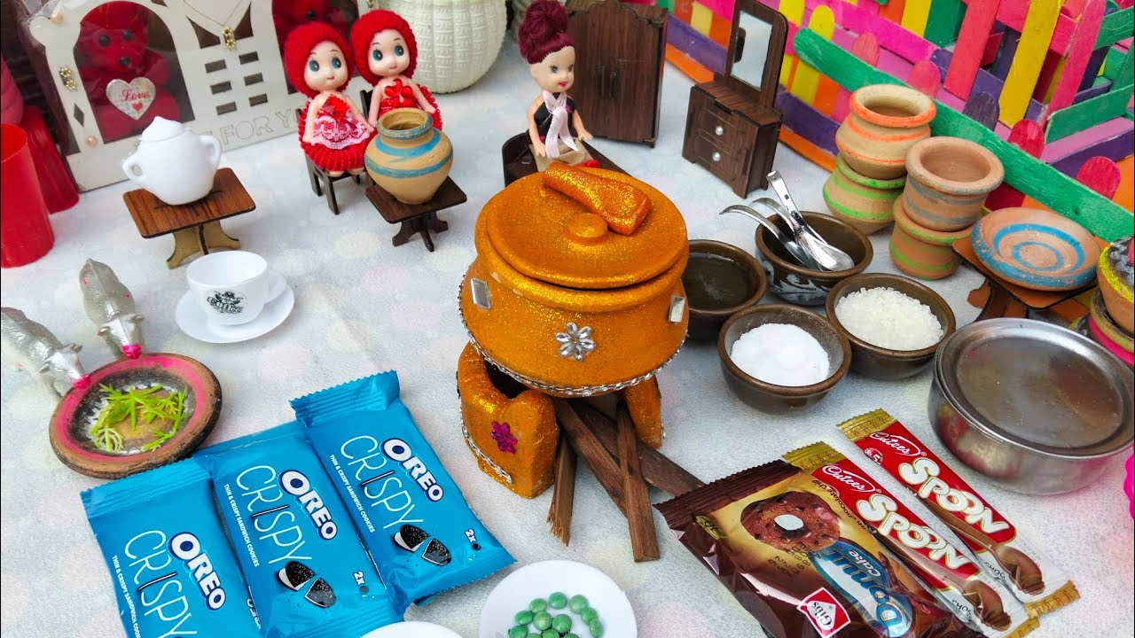 Miniature Oreo Biscuits Chocolate Cake 2025 🍪 | Tiny Food ASMR Village Style | Tiny Food Heaven