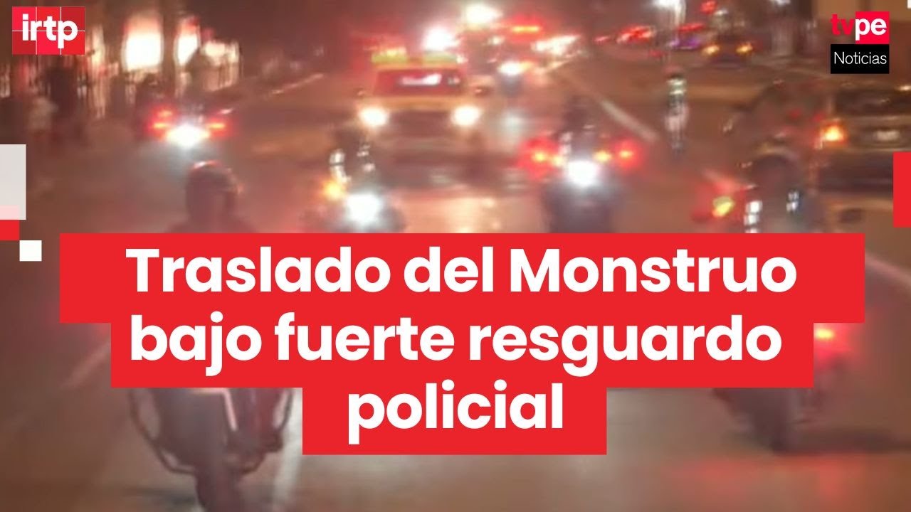 Traslado del Monstruo a la Prefectura bajo fuerte resguardo policial