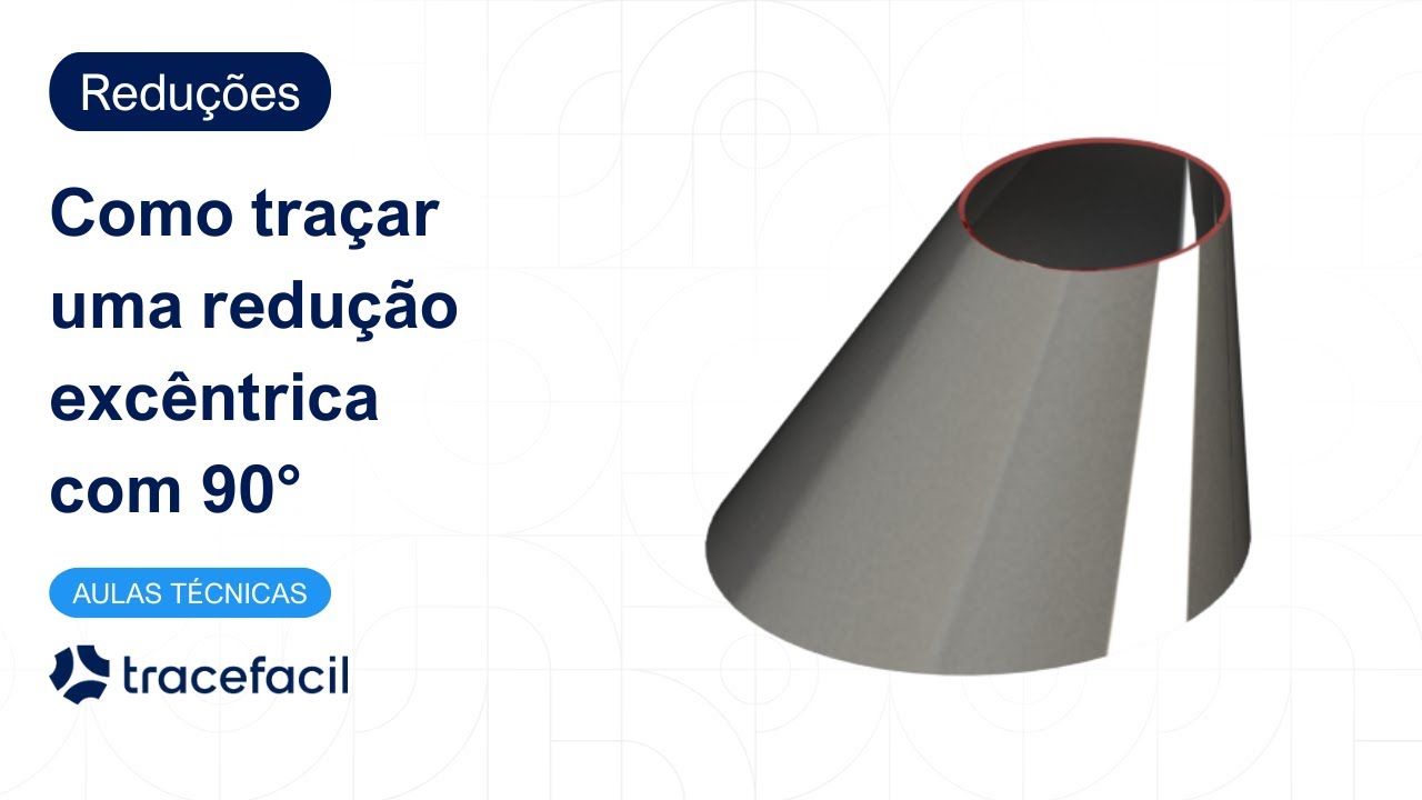 Como traçar uma redução excêntrica na chapa