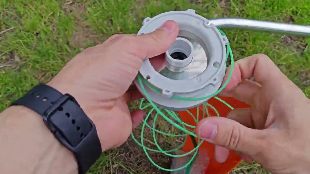 Как наматывать леску на головку Stihl c6-2, для Fse60-81 и Fs38-45. Удобная заправка для c6-2