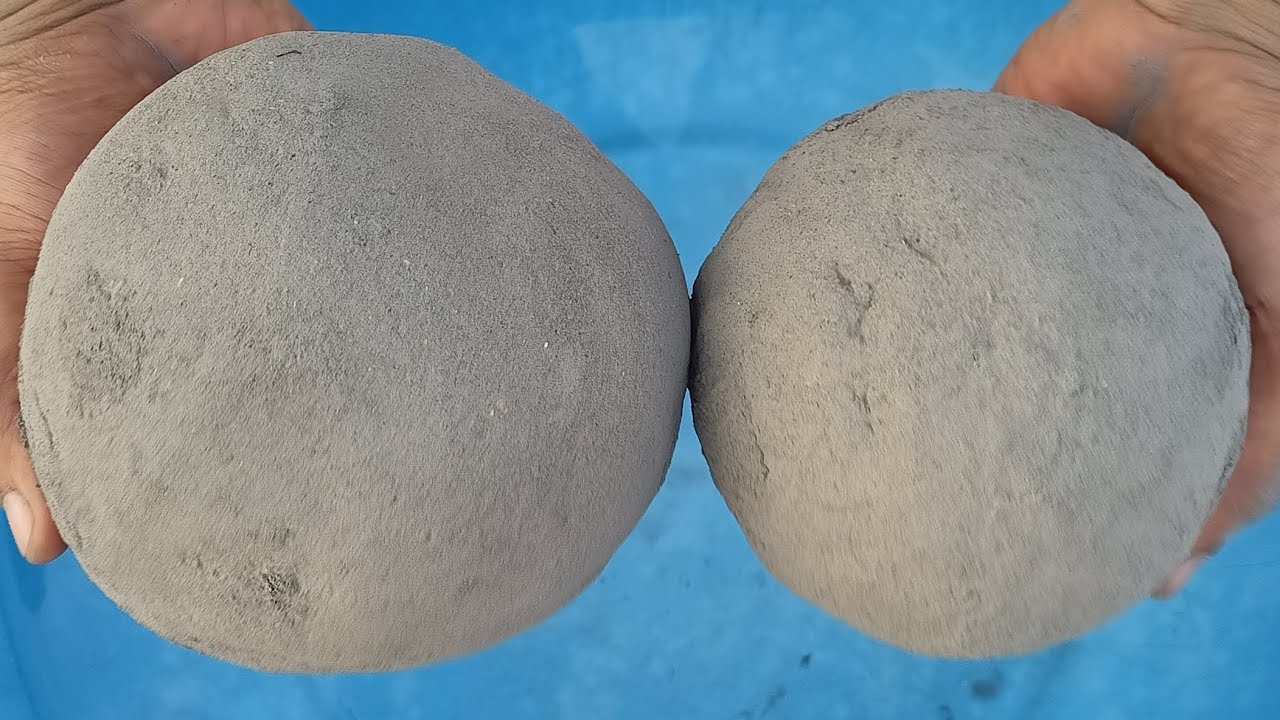 ASMR Very Soft Dusty ✨ pure Cement Bigg balls 🏈😍 Crumble on Lots Of Water 💦🌀🌊🌀🌀🌊💦🌀🌊🌊