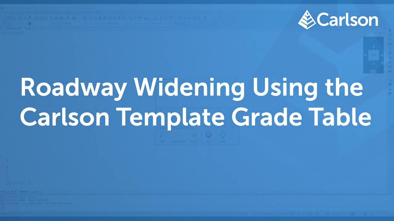 Roadway Widening Using the Carlson Template Grade Table