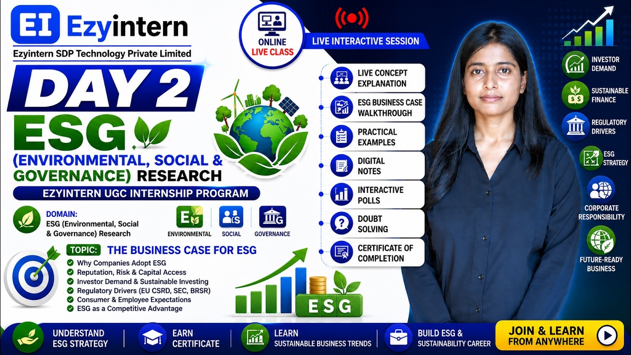 Day 2: The Business Case for ESG | EzyIntern UGC Internship Program