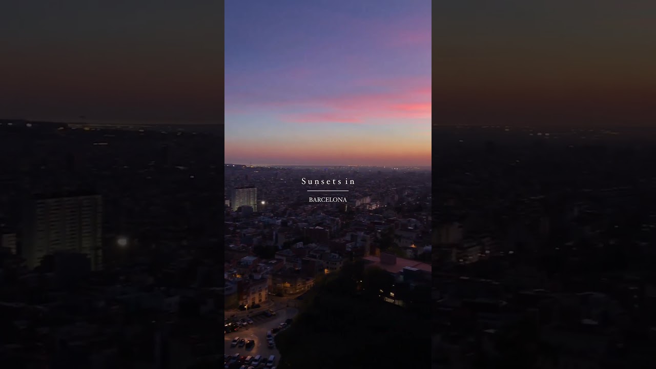 Best spot in Barcelona to watch the sunset 🌅❤️ #barcelona #travelvlog #sunsetlandscape