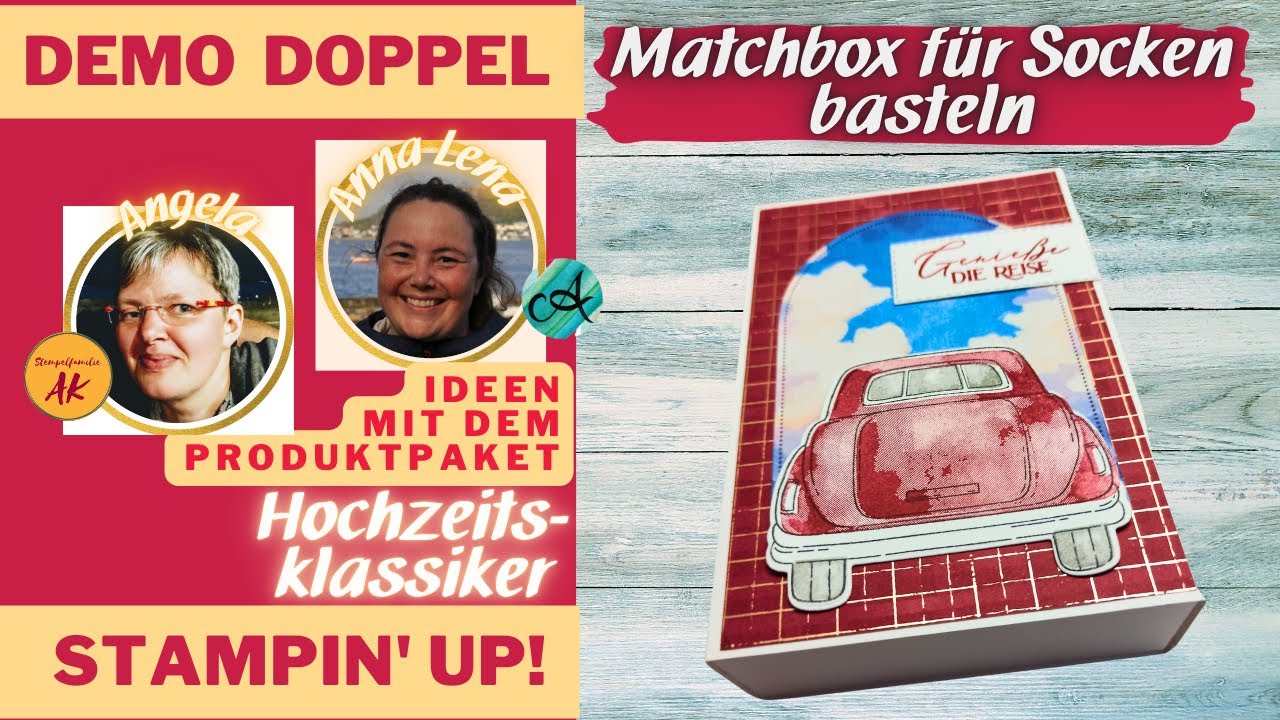 Große Matchbox für Socken basteln Stampin' Up! Anleitung DIY Tutorial Hochzeitsklassiker