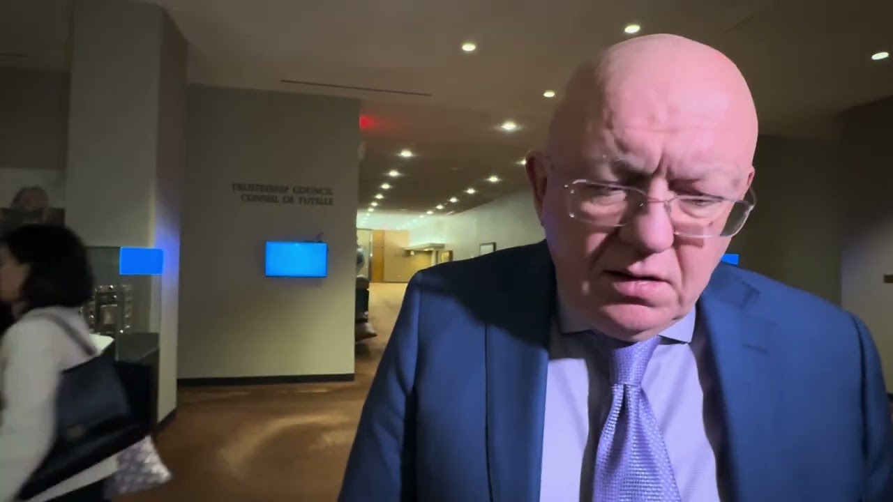 Russia Ambassador at the UN Nebenzia responds to Trump's proposal to relocate Palestinians from Gaza