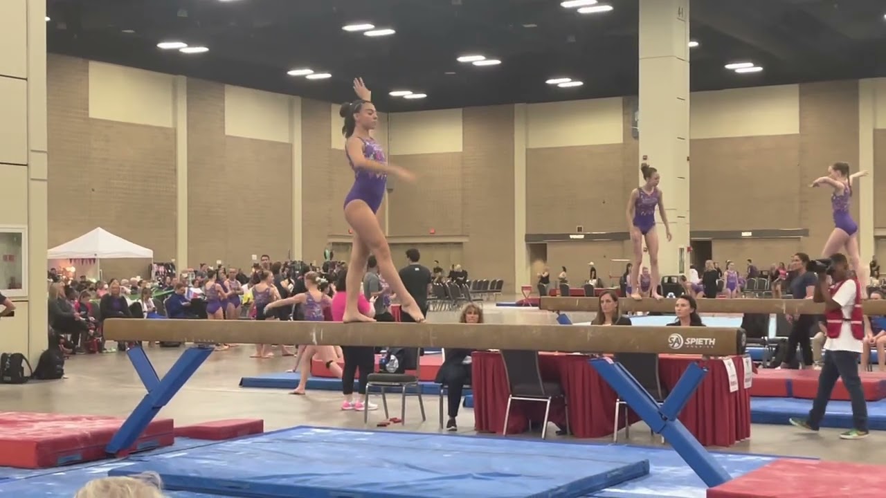 9.300 Thirteen years old Xcel Diamond Beam Routine.