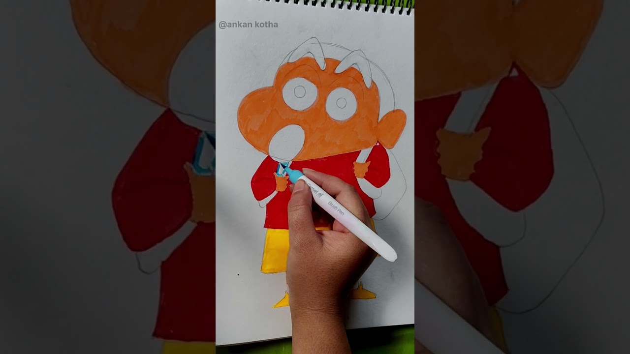 How to easy draw Shinchan।। #drawing #colourfull #esydrawing #ankan kotha #shinchanlover 