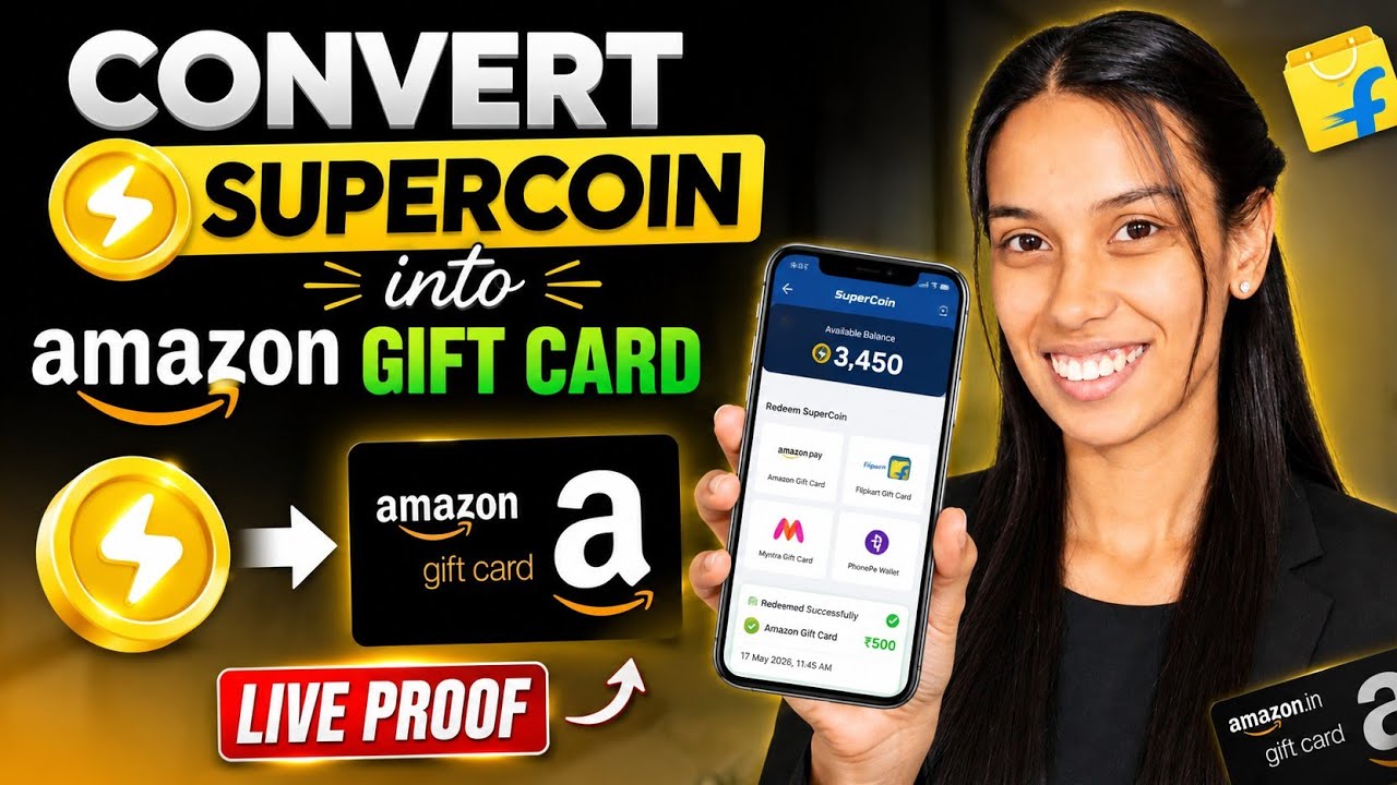 Super Coin to Amazon Gift Card Live Proof / How to Convert Flipkart SuperCoins to Gift Cards