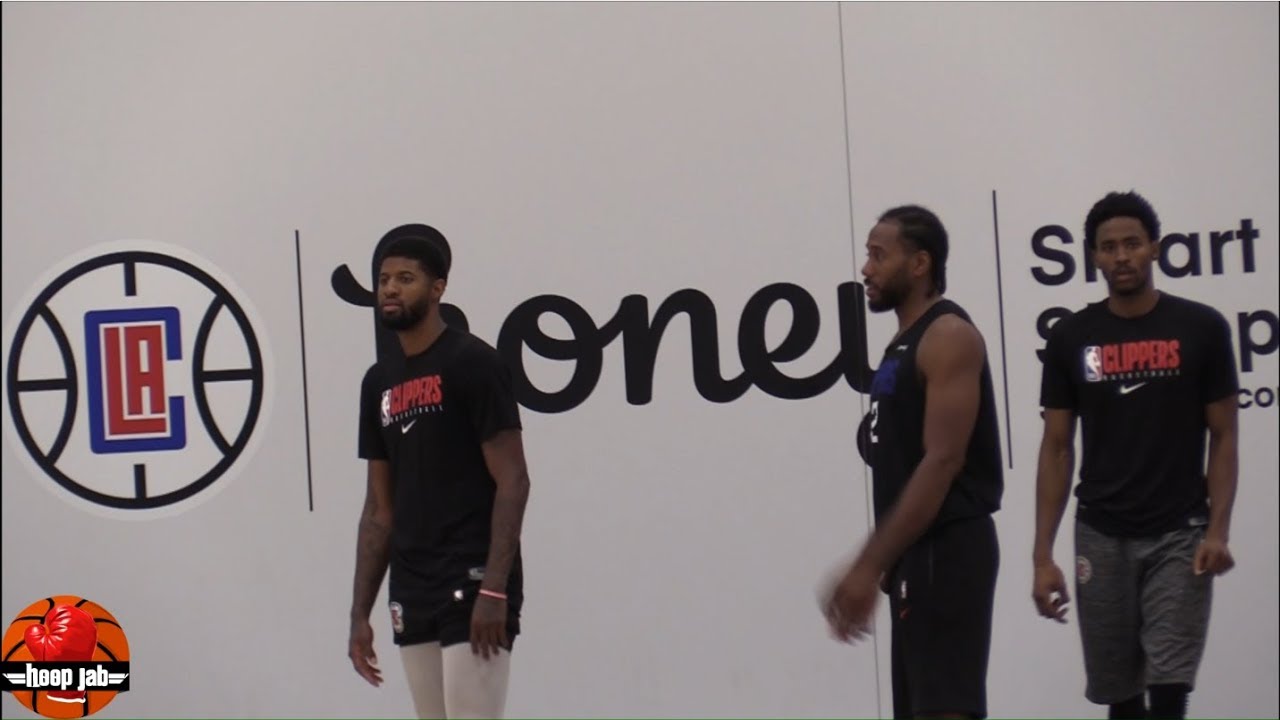 Kawhi Leonard & Paul George Post Clippers Practice Shooting Workout. HoopJab NBA