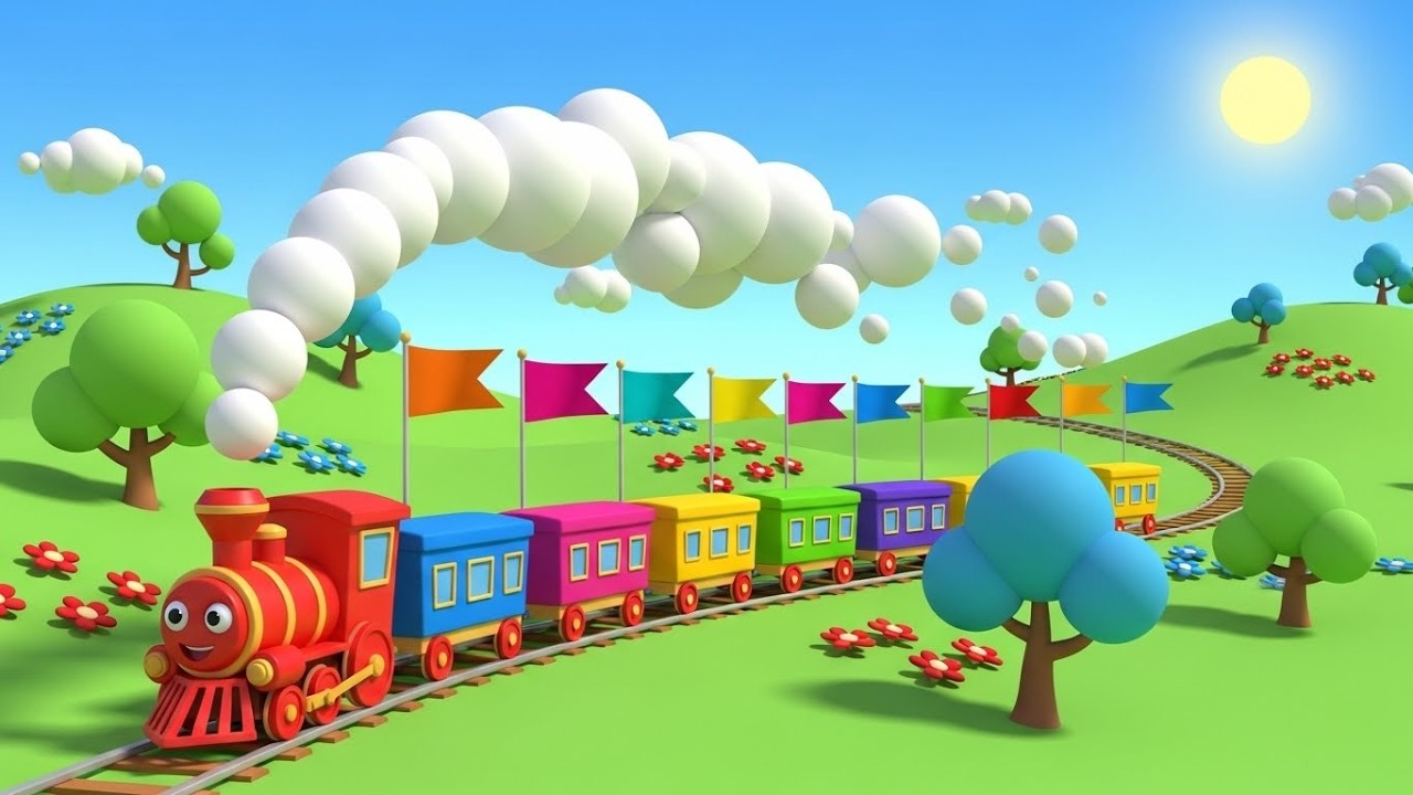 Number Train Remix Counting Adventure | kids nursery rhymes | Baby Song, Train Numbers Cartoon 🚂