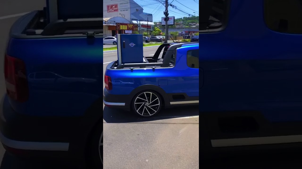 SAVEIRO CROSS G7 AZUL REBAIXADA NO DESFILES 📸🤤🔊