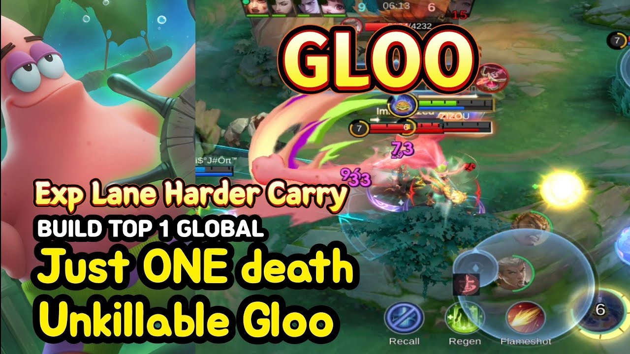 Gloo (Mythical Glory): EXP Lane One Death Carry Win | BUILD TOP1 GLOBAL | MLBB