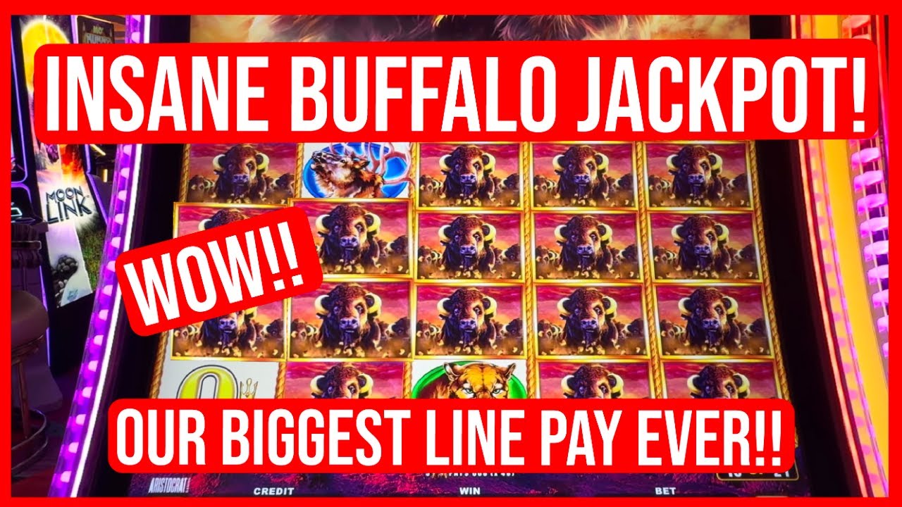 MASSIVE BUFFALO JACKPOT!!! HUGE LINEPAY! BUFFALO TRIPLE BOOST SLOT!
