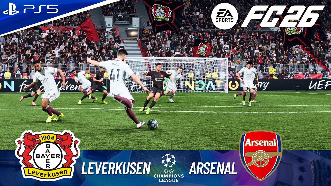 FC 26 - LEVERKUSEN VS ARSENAL FULL MATCH | CHAMPIONS LEAGUE 25/26 | ROUND OF 16 | 4K60
