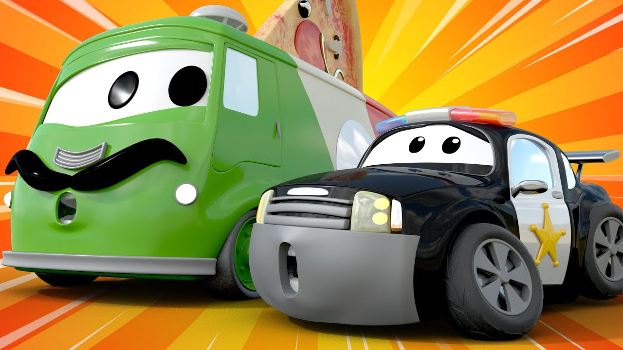 Troy The Train - Matt the Police Car 3 - Car City ! Train Cartoon for children