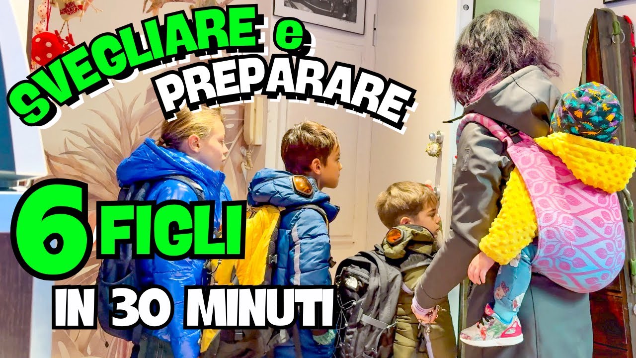 6 FIGLI da svegliare e preparare per andare a scuola in 30 minuti!