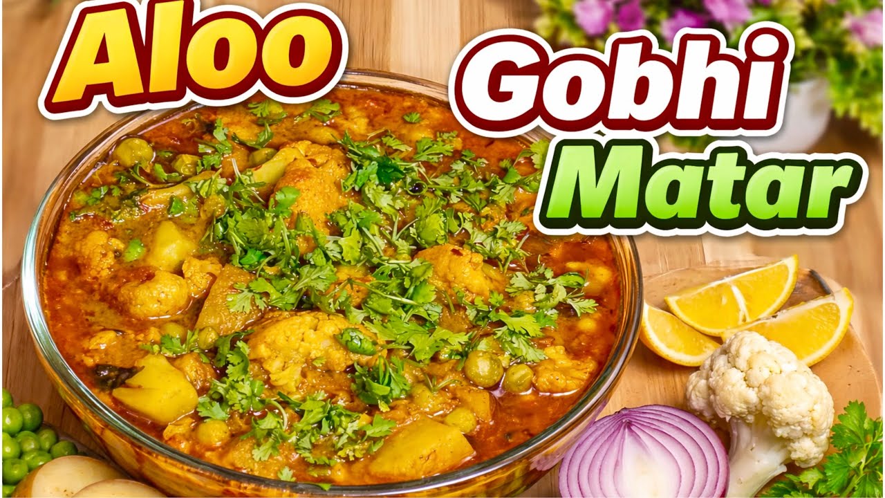 आलू गोभी मटर की बहुत ही स्वादिष्ट रेसिपी की आप उँगलिया चाटते रह जाएँगे| ढाबा स्टाइल आलू गोभी रेसिपी 